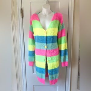 Multi-colored neon cardigan